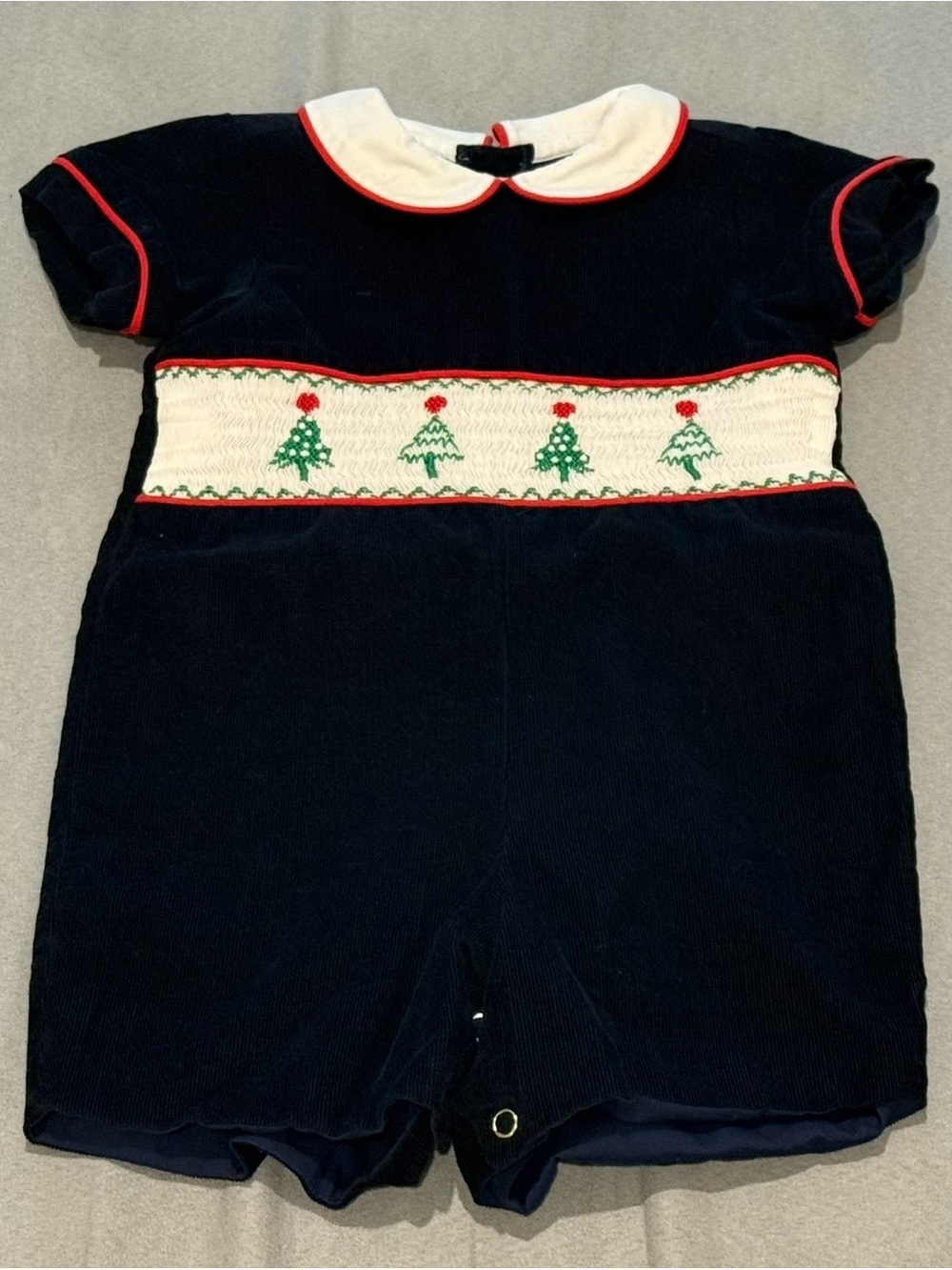 Bella Bliss smocked holiday shortall